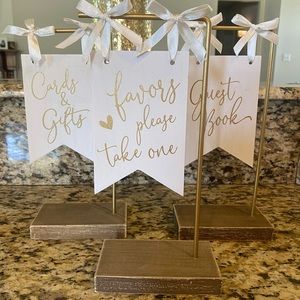 Wedding table signs. Set of 3